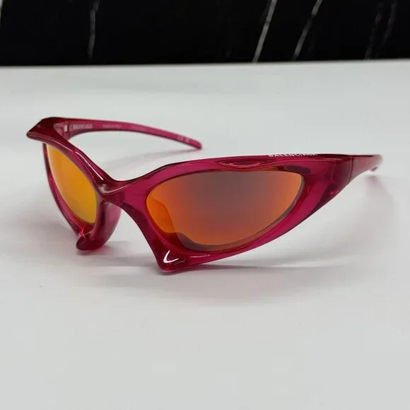 NEW BALENCIAGA SUNGLASSES RED UNISEX BALENCIAGA BB0352S 006 - Picture 2 of 9